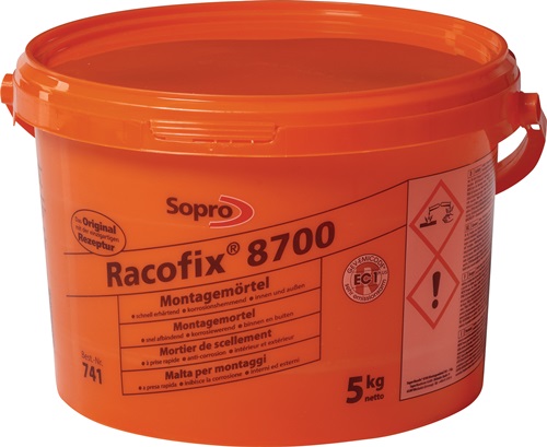 Montagemörtel Racofix® 8700 1:3 Raumteile (Wasser/Mörtel) 5kg Eimer SOPRO