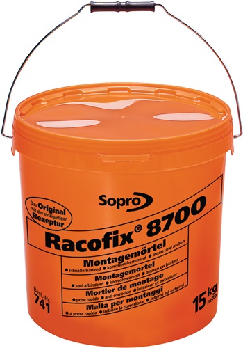 Montagemörtel Racofix® 8700 1:3 Raumteile (Wasser/Mörtel) 15kg Eimer SOPRO
