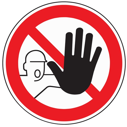 Verbotszeichen Zutritt für verboten D200mm Kunststoffschild rot/schwarz
