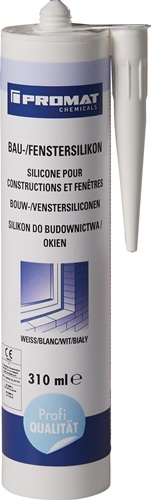 Bau-/Fenstersilikon weiß 310 ml Kartusche PROMAT CHEMICALS