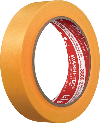 Abdeckband 3808 WASHI-TEC® Premium Goldkrepp® glatt gelb L.50m B.18mm Rl.KIP