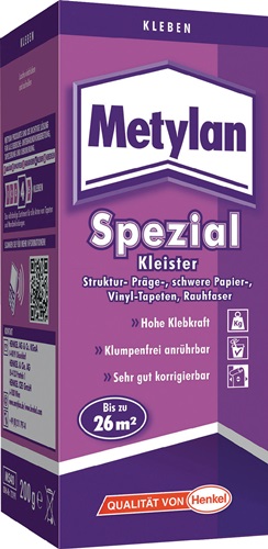 Tapetenkleister Spezial 200g Schachtel METYLAN