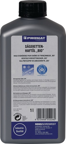 Sägekettenhaftöl BIO 52 mm2/s (bei 40GradC) 1l Flasche PROMAT CHEMICALS