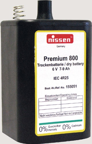 Blockbatterie Premium 800 6 V 7-9 mAh 4R25
