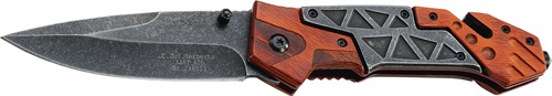 Rettungsmesser Klingen-L.92mm Heft-L.127mm 219mm Pakkaholz HERBERTZ
