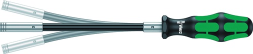 Bithandhalter 393 S 1/4 Zoll m.Magnet Klingen-L.173,5mm Kl.flex.3K-Griff WERA