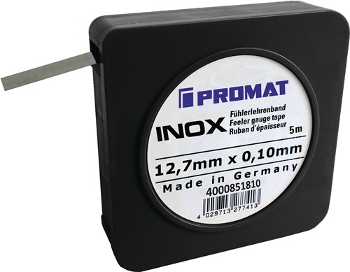 Fühlerlehrenband S.0,01mm INOX L.5m B.12,7mm PROMAT