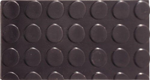 Gummiflachnoppenmatte B.1,20m L.10m D.3mm schwarz NR/SBR