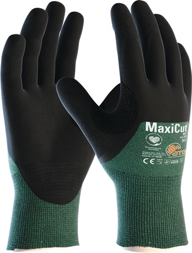 Schnittschutzhandschuhe MaxiCut®Oil™ 44-305 Gr.9 grün/schwarz EN 388 PSA II
