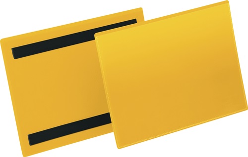 Etikettentasche B210xH148mm gelb magn.50 DURABLE