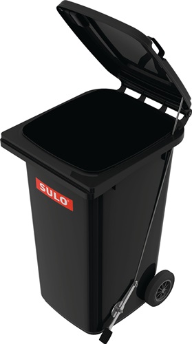 Müllgroßbehälter 240l HDPE grau fahrbar,m.Fußpedal SULO