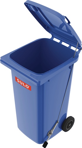 Müllgroßbehälter 240l HDPE blau fahrbar,m.Fußpedal SULO