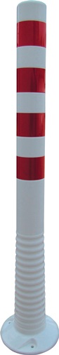 Sperrpfosten TPU weiß/rot D.80mm z.Schr.m.Befestigungsmaterial H.1000mm